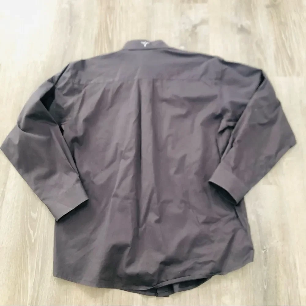 Wrangler 20x Long Sleeve Western Button Up Long Sleeve Shirt Gray Mens Large - Picture 7 of 11